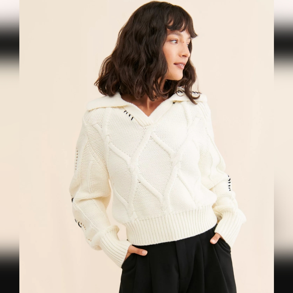 Anthropologie Cable Knit Sweater